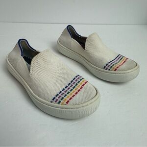 Rothy's The Kid White Rainbow Knit Slip On Sneaker Unisex Toddler Size 11 Shoes